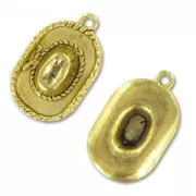 Ciondolo Cowboy mm. 22 dorato brunito x1