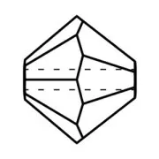 Biconi Preciosa 4 mm - MC Bead Rondell - Crystal AB 2x x30