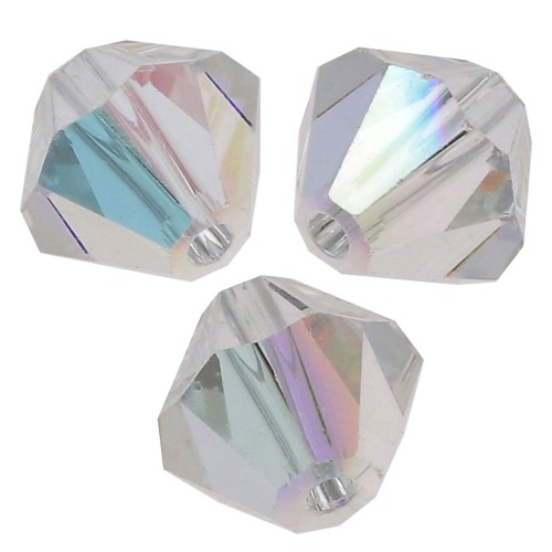 Biconi Preciosa 4 mm - MC Bead Rondell - Crystal AB x30