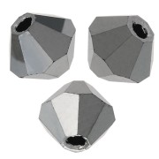 Biconi Preciosa 4 mm - MC Bead Rondell - Jet Light Hematite Full X30