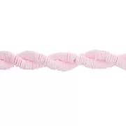 Perline Heishi in pasta polimerica 5x1 mm - Rosa chiaro x39cm