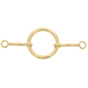 Distanziatore tondo scavato design 38x15 mm - Placcato oro 3 micron x1|raw }}