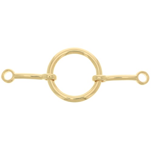 Distanziatore tondo scavato design 38x15 mm - Placcato oro 3 micron x1