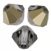 Biconi Preciosa 4 mm - MC Bead Rondell -Crystal Starlight Gold Halfx30