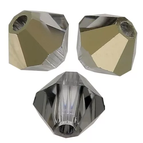 Biconi Preciosa 4 mm - MC Bead Rondell -Crystal Starlight Gold Halfx30