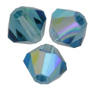 Biconi Preciosa 4 mm - MC Bead Rondell - Capri Blue AB 2x x30