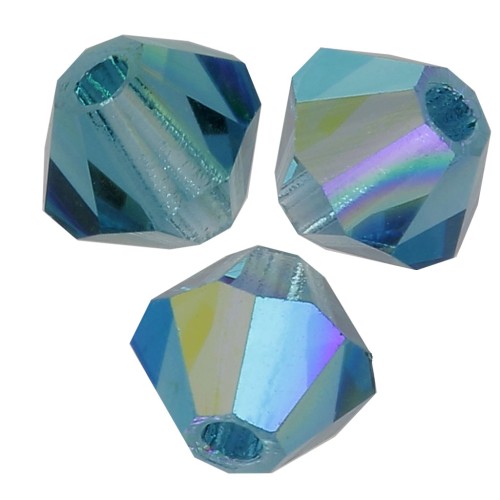 Biconi Preciosa 4 mm - MC Bead Rondell - Capri Blue AB 2x x30