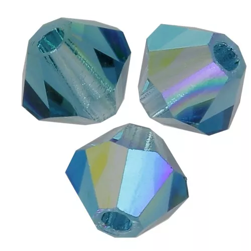 Biconi Preciosa 4 mm - MC Bead Rondell - Capri Blue AB 2x x30