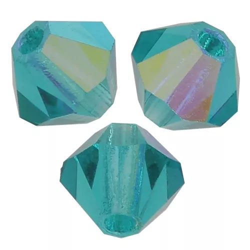 Biconi Preciosa 4 mm - MC Bead Rondell - Blue Zircon AB x30