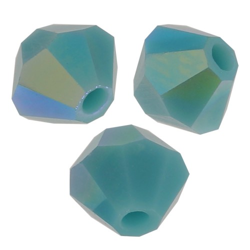 Biconi Preciosa 4 mm - MC Bead Rondell - Turquoise AB x30