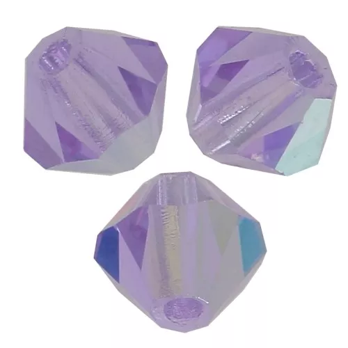 Biconi Preciosa 4 mm - MC Bead Rondell - Violet  AB x30