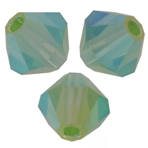 Biconi Preciosa 4 mm - MC Bead Rondell - Peridot  AB 2x x30