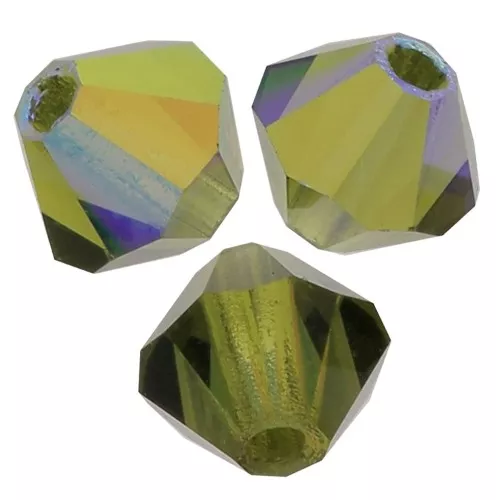 Biconi Preciosa 4 mm - MC Bead Rondell - Olivine AB x30