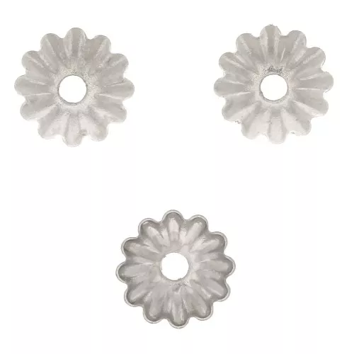 Coppette fiori lavorati 5.5 mm - Acciaio inossidabile 304 x10