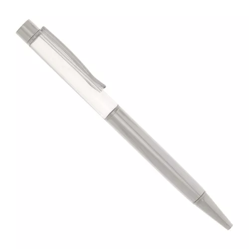 Penne da decorare con perline - resina - polimero -Argentato x1