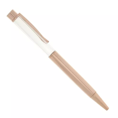 Penne da decorare con perline - resina - polimero -Dorato rosa x1