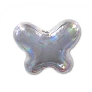 Farfalla in ceramica mm. 12x15 mm Grigio iridato x1|raw }}