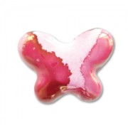 Farfalla in ceramica mm. 12x15 mm Cherry marmorizzato iridato x1|raw }}