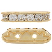 Ponte strass mm. 21x6 oro Crystal 2 fori x1