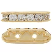 Ponte strass mm. 21x6 oro Crystal 2 fori x1