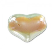 Cuore in ceramica mm. 21 Oasis Green iridato x1|raw }}