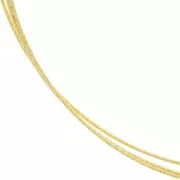 Filo mezzo-duro ricotto tondo diamantato Argento925 dorato con oro fino 0.9 mm x1m