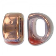 Passanti in ceramica mm. 18x10 Red Blue Iridato x1