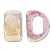 Passanti in ceramica mm. 18x10 Forest Fuschia Iridato x1