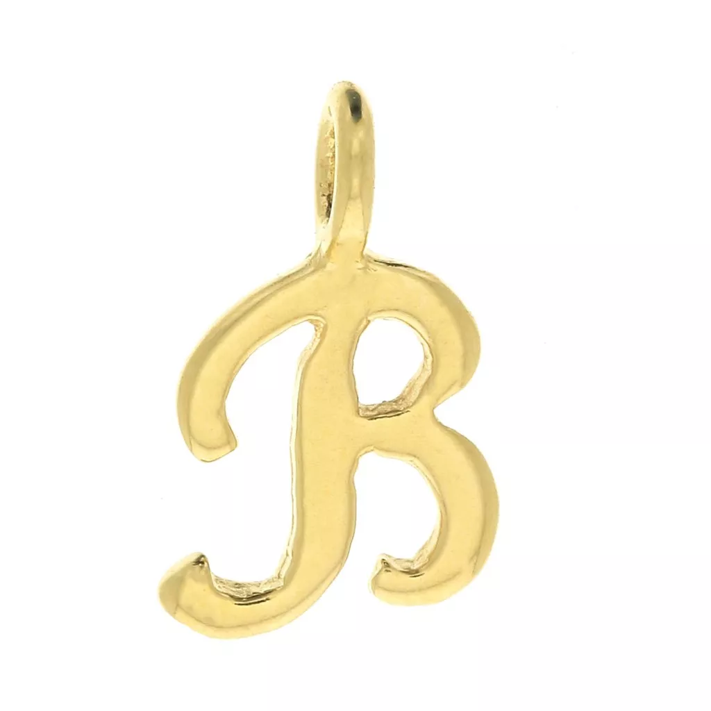 Ciondolo Lettere Alfabeto 8 Mm Anello Chiuso - Z - Placcato Oro 3 Micron X1