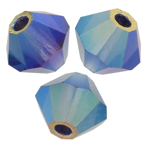 Biconi Preciosa 4 mm - MC Bead Rondell - Deep Tanzanite AB 2x X30