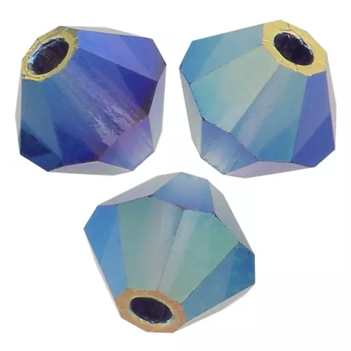 Biconi Preciosa 4 mm - MC Bead Rondell - Deep Tanzanite AB 2x X30