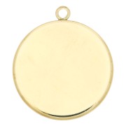 Pendente rotondo per cabochon fondo piatto 20 mm - Gold filled x1|raw }}