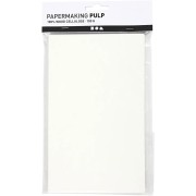 Polpa di carta 20x12 cm per fare della carta fai da te- Bianco x100g