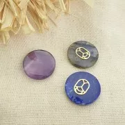 Componente da incollare- Scarabeo scavato 10x7mm - Dorato con oro fino x1