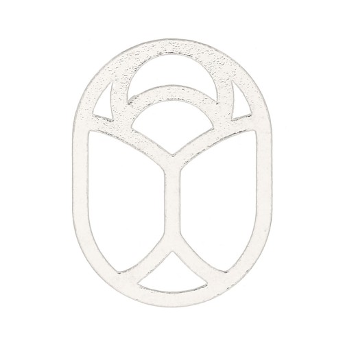 Componente da incollare- Scarabeo scavato 10x7 mm - Argento 925 x1