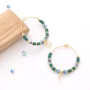 Ciondolo- Scarabeo scavato 11x7 mm - Placcatura argento fino x1