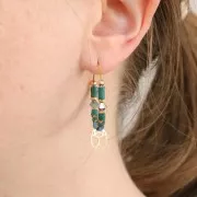 Ciondolo- Scarabeo scavato 11x7 mm - Placcatura argento fino x1