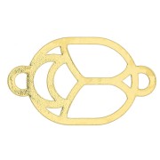 Distanziatore- Scarabeo scavato 12x7 mm -Dorato con oro fino x1