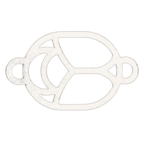 Distanziatore- Scarabeo scavato 12x7 mm -Argentato x1