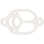 Distanziatore- Scarabeo scavato 12x7 mm - Argento 925 x1