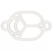Distanziatore- Scarabeo scavato 12x7 mm - Argento 925 x1