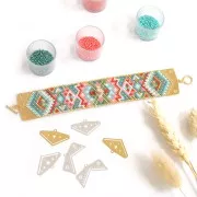 Terminale per tessitura perle Miyuki 11/0 P&C Boemo 28mm dorato oro fino