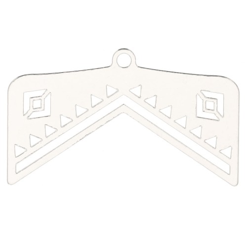 Terminale per tessitura perle Miyuki 11/0 P&C Etnico 28 mm - Argentato