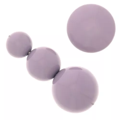 Assortimento di 26 perle tonde 8-10-14 mm e 2 cabochon in resina - Lillà