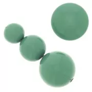 Assortimento di 26 perle tonde 8-10-14 mm e 2 cabochon in resina - Verde