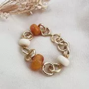 Perla rondella in resina opaca 14x8 mm -Verde marmo x1