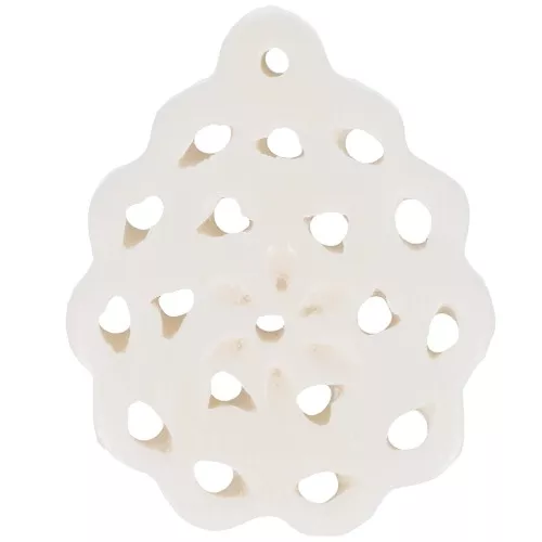 Pendente di osso mm. 27x22 Naturale x1