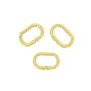 Anellini aperti ovali semi tondi mm. 3.5x2.4x1 in Argento 925 Dorato x10|raw }}