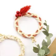 Ciondolo lettera alfabeto 14 mm con anello chiuso - S -Dorato con oro fino x1