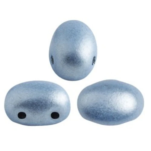 Perle in vetro Samos® di Puca® 7x5 mm Light Blue Metallic Mat x10g